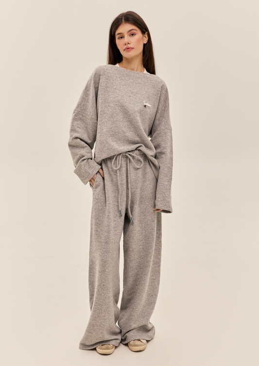 Брюки з кашеміру в сірому кольорі