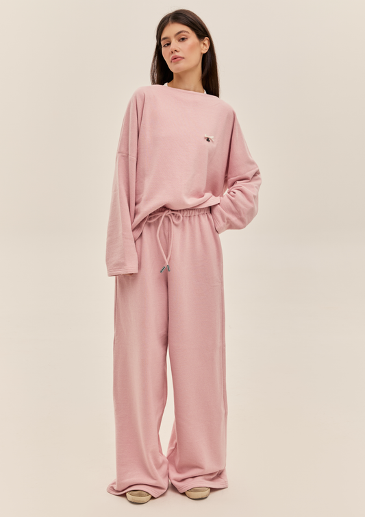 Брюки з кашеміру в рожевому кольорі