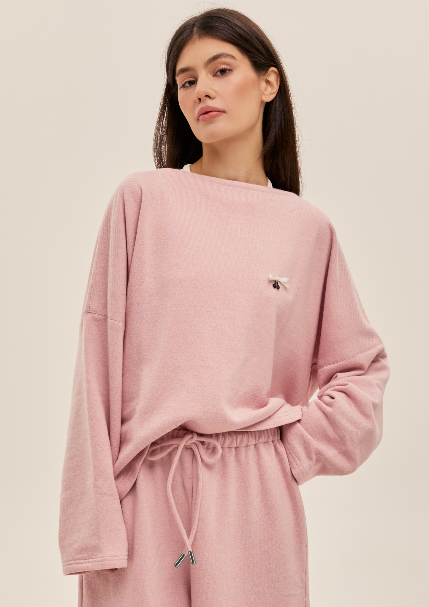 Світшот з кашеміру в рожевому кольорі